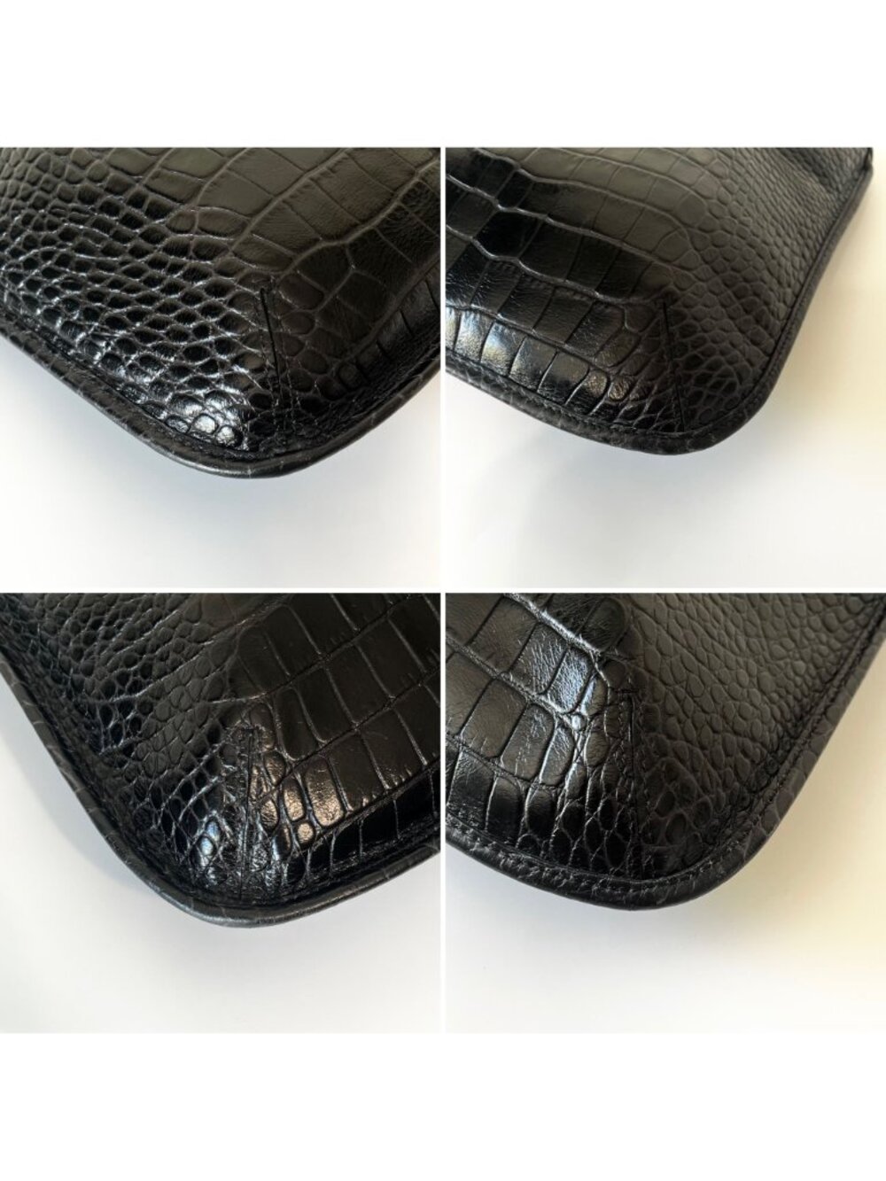 Like New | Sleek Longchamp Roseau Embossed Leather Crossbody | Made In France - Picture 8 of 13